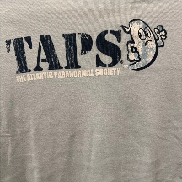 Vintage Anvil Tag TAPS The Atlantic Paranormal Society Blue Woman Shirt 2X - Picture 5 of 10